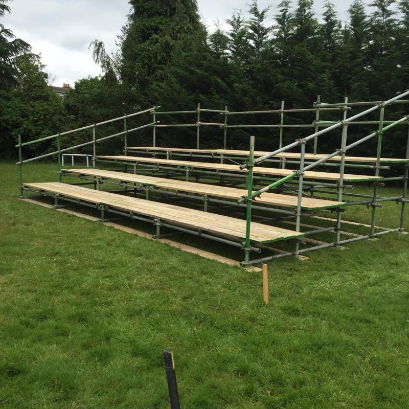 Terraced event scaffolding seating by Connect Scaffolding Services Thame Oxfordshire